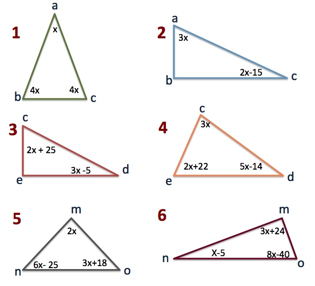 Álgebra, triángulos y ecuaciones