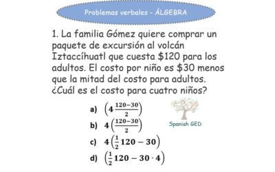 Problemas verbales de álgebra